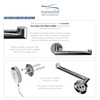 3-Piece Bathroom Accessory Kit Including a robe hook, a toilet paper holder, and a 24-in towel bar, in Polished Chrome
