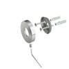 3-Piece Bathroom Accessory Kit Including a robe hook, a toilet paper holder, and a 24-in towel bar, in Brushed Stainless