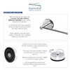 Transolid KA-CAR-4-PC 4-Piece Bathroom Accessory Kit Including a robe hook, a toilet paper holder, a towel ring, and a 24-in towel bar, in Polished Chrome