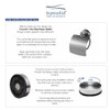 Transolid KA-CAR-4-BS 4-Piece Bathroom Accessory Kit Including a robe hook, a toilet paper holder, a towel ring, and a 24-in towel bar, in Brushed Stainless