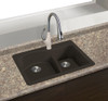 33" X 22" X 10" Double Offset Drop-in Installation with 2 BA Faucet Holes, In Espresso