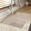 32" X 21" X 10" Double Offset Undermount Installation, In Cafe Latte