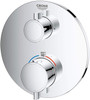 Grohe 24133000 Grohtherm Dual Function 2-Handle Thermostatic Trim in StarLight Chrome Finish