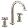 1.5 GPM Widespread Lavatory Faucet with Arc Spout and without Handles in Luxe Nickel Finish 1.5 GPM Widespread Lavatory Faucet with Arc Spout and without Handles in Luxe Nickel Finish