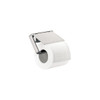 Roll holder with Cover in Brushed Nickel Finish Roll holder with Cover in Brushed Nickel Finish