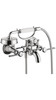 2-Handle Wall-Mounted Tub Filler with Lever Handles and Handshower in Chrome 2-Handle Wall-Mounted Tub Filler with Lever Handles and Handshower in Chrome