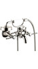 2-Handle Wall-Mounted Tub Filler with Lever Handles and Handshower in Polished Nickel