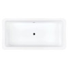 Transolid SMN6030 Milan 60in X 30in Freestanding Resin Stone Bathtub with Center Drain and Built-In Overflow