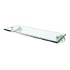 18in Tempered Glass Shelf in Satin Nickel 18in Tempered Glass Shelf in Satin Nickel