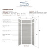Transolid SWKX36368412-27 SaraMar 36-in x 36-in x 96-in Glue to Wall 6-Piece Shower Wall Trimmable Kit with Extension, Grey Beach