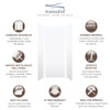 Transolid SWK363696-21V SaraMar 36-in x 36-in x 96-in Glue to Wall 3-Piece Shower Wall Trimmable Kit, White Velvet