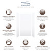 Transolid SWK483696-21V SaraMar 48-in x 36-in x 96-in Glue to Wall 3-Piece Shower Wall Trimmable Kit, White Velvet