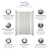Transolid SWK483696-50V SaraMar 48-in x 36-in x 96-in Glue to Wall 3-Piece Shower Wall Trimmable Kit, Lunar Velvet