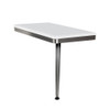 Transolid SSSL2412R-01 24in x 12in Right-Hand Shower Seat with Brushed Stainless Frame and Leg
