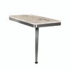 Transolid SSSL2412R-49 24in x 12in Right-Hand Shower Seat with Brushed Stainless Frame and Leg