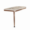 Transolid SSSL2412L-CB49 24in x 12in Left-Hand Shower Seat with PVD Coated Champagne Bronze Frame and Leg