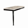 Transolid SSSL2412L-MB49 24in x 12in Left-Hand Shower Seat with PVD Coated Matte Black Frame and Leg