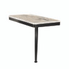 Transolid SSSL2412R-MB49 24in x 12in Right-Hand Shower Seat with PVD Coated Matte Black Frame and Leg