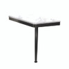 Transolid SSSL2412R-MB47 24in x 12in Right-Hand Shower Seat with PVD Coated Matte Black Frame and Leg