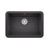 Blanco 27-in x 19-in Granite Single Bowl Apron Front Farmhouse Kitchen Sink in Anthracite