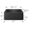 Blanco 27-in x 19-in Granite Single Bowl Apron Front Farmhouse Kitchen Sink in Anthracite