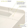 Linear 32 in. L x 60 in. W Alcove Shower Pan Base with Center Drain in Cameo