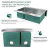 Diamond Sink Kit with Farmhouse Style 60/40 Double Bowls, Magnetic Accessory Kit and Drain Kit