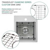 Transolid KKM-DTSB151710-3 Diamond Sink Kit with Single Bowl, Micro Dual Mount Installation, 3 Pre-Drilled Holes, Magnetic Accessories Kit, and Drain Kit