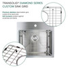 Transolid KKM-DTSB232210 Diamond Sink Kit with Single Bowl, Micro Dual Mount Installation, Magnetic Accessories Kit, and Drain Kit