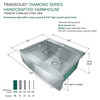 Transolid KKM-DTSSF302510 Diamond Sink Kit with Farmhouse Style Single Bowl, Magnetic Accessories Kit, and Drain Kit
