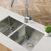 Diamond Sink Kit with Equal Double Bowls, Undermount Installation, Magnetic Accessories Kit, and Drain Kit
