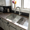 Diamond Sink Kit with 60/40 Double Bowls, Undermount Installation, Magnetic Accessories Kit, and Drain Kit