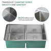 Diamond Sink Kit with 60/40 Double Bowls, Undermount Installation, Magnetic Accessories Kit, and Drain Kit