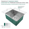 Transolid KKM-DUSB231810 Diamond Sink Kit with Single Bowl, Undermount Installation, Magnetic Accessories Kit, and Drain Kit