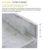 Ready to Tile 49-in Long x 40.5-in Wide Shower Base with Center Drain in Dark Grey