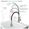 Transolid Kitchen/Laundry Faucet with Swivel Action Ball-Joint, Dual Spray, Flex Neck, 1.8 GPM, and Garden Hose Adapter in Black