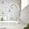 Blanco 526391 Urbena Single-Lever Pull-Down Kitchen Faucet with 1.5 GPM in White/Chrome