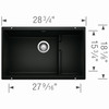 Blanco 442934 Precis Cascade Super Single in Coal Black