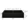 Blanco 526554 Vintera 33" Equal Double Apron-Front Kitchen Sink in Coal Black