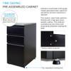 15.4-in W x 34.9-in H x 22.4-in D 20-Gauge Metal Freestanding Cabinet in Matte Black