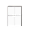 Transolid FBPT487008F-J-MB Frederick 45.75-47 in. W x 70 in. H Semi-Frameless Bypass Shower Door in Matte Black with Frosted Glass