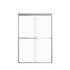 Transolid FBPT487008F-R-BN Frederick 45.75-47 in. W x 70 in. H Semi-Frameless Bypass Shower Door in Brushed Stainless with Frosted Glass
