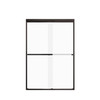 Transolid FBPT487008F-S-MB Frederick 45.75-47 in. W x 70 in. H Semi-Frameless Bypass Shower Door in Matte Black with Frosted Glass