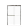 Transolid FBPT487008F-T-BN Frederick 45.75-47 in. W x 70 in. H Semi-Frameless Bypass Shower Door in Brushed Stainless with Frosted Glass