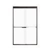Transolid FBPT487608F-J-MB Frederick 45.75-47 in. W x 76 in. H Semi-Frameless Bypass Shower Door in Matte Black with Frosted Glass