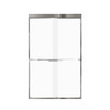 Transolid FBPT487608F-J-PC Frederick 45.75-47 in. W x 76 in. H Semi-Frameless Bypass Shower Door in Polished Chrome with Frosted Glass 