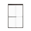 Transolid FBPT487608F-R-MB Frederick 45.75-47 in. W x 76 in. H Semi-Frameless Bypass Shower Door in Matte Black with Frosted Glass