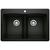 Blanco KA-442912 Diamond Equal Double Dual Mount Sink Kit in Coal Black