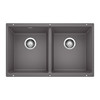 Blanco KA-519050 Precis Equal Double Bowl Sink Kit in Cinder