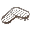 Brass Wall Mounted Wire Corner Basket in Satin Nickel Brass Wall Mounted Wire Corner Basket in Satin Nickel